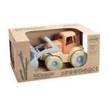 Dantoy tractor with front loader blue orange, 30 cm