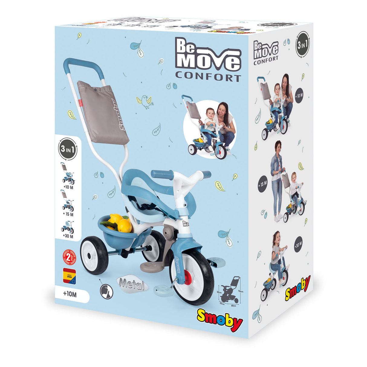 Smoby být komfortní trikolka modrá