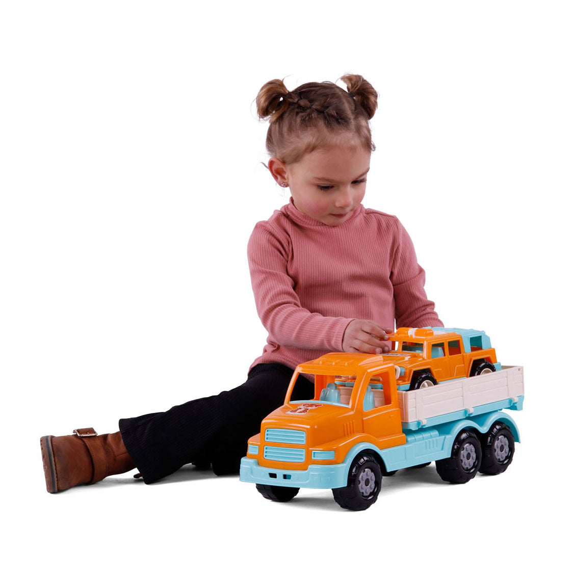 Cavallino XL Torpedo lastbil med Survival Jeep Oranje, 44,5 cm