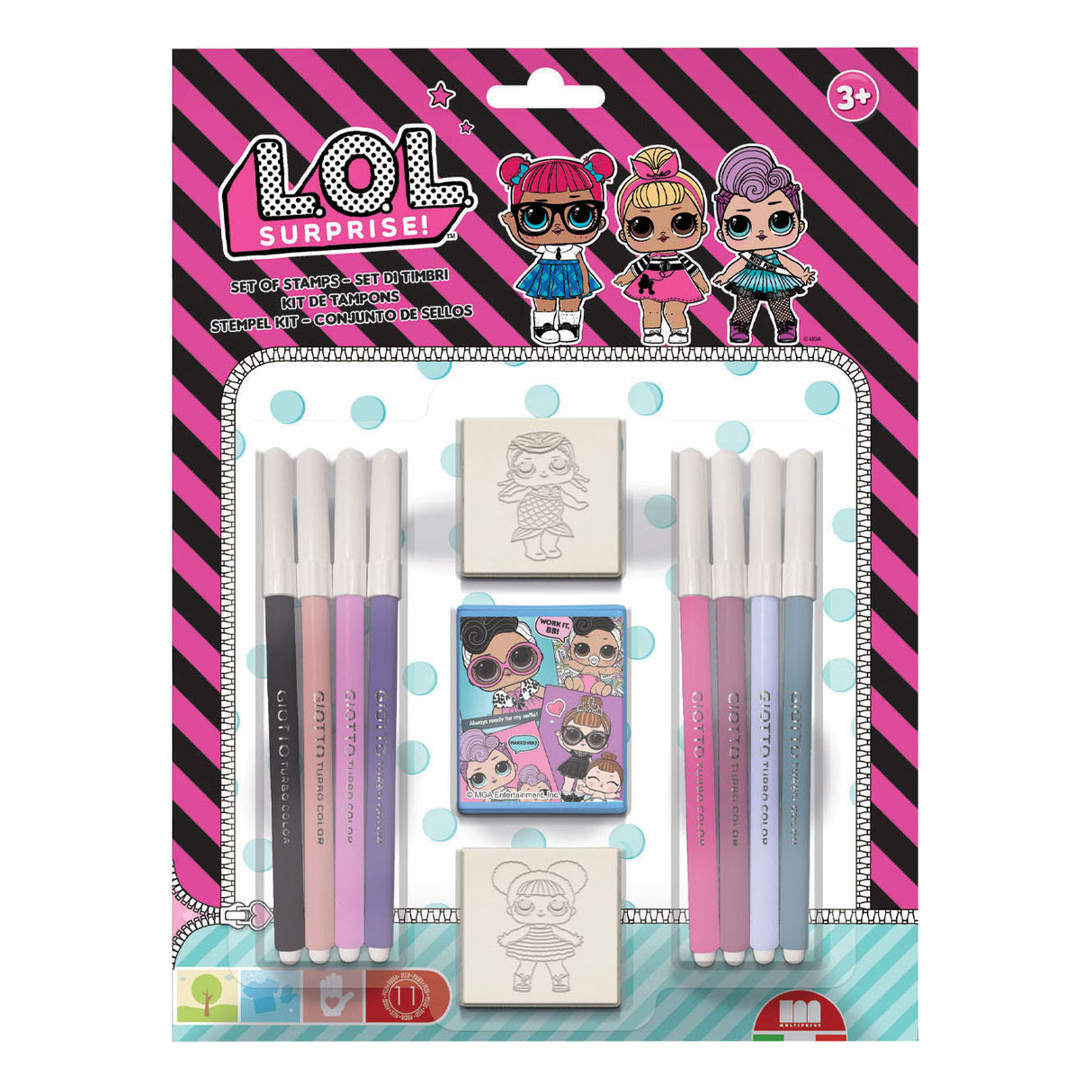 Multiprint L.O.L. Set di francobolli a sorpresa, 11dlg.