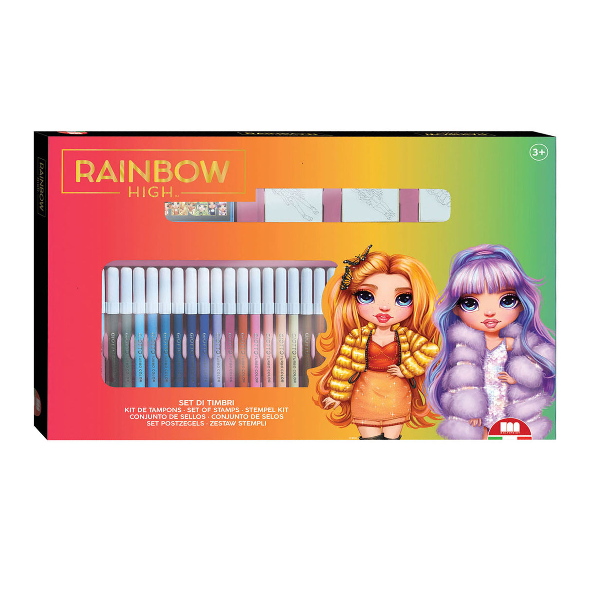 Set di colori ad alto colore arcobaleno multiprint con francobolli, 41dlg.