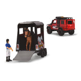 Dickie Jeep con set di trailer di cavalli