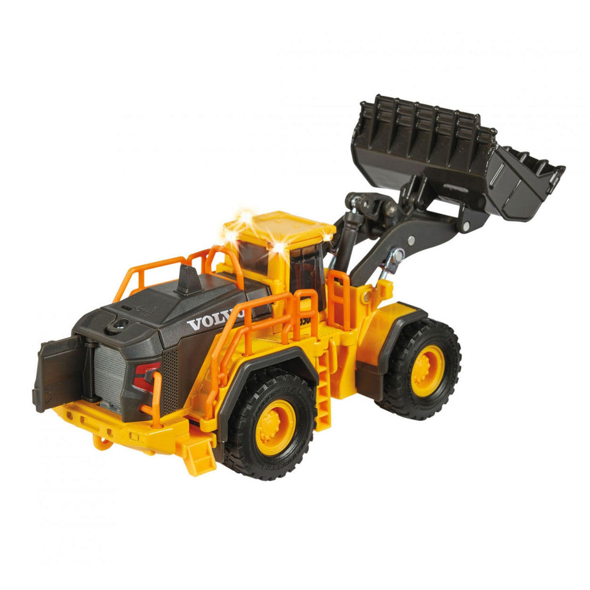 Majorette Grand Series Volvo Wheel Lader Konstruktion Metalllicht und Ton 21 cm Spielzeugfahrzeug