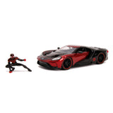 Jada Marvel Miles Morales Spiderman with 2017 Ford GT Auto 1:24