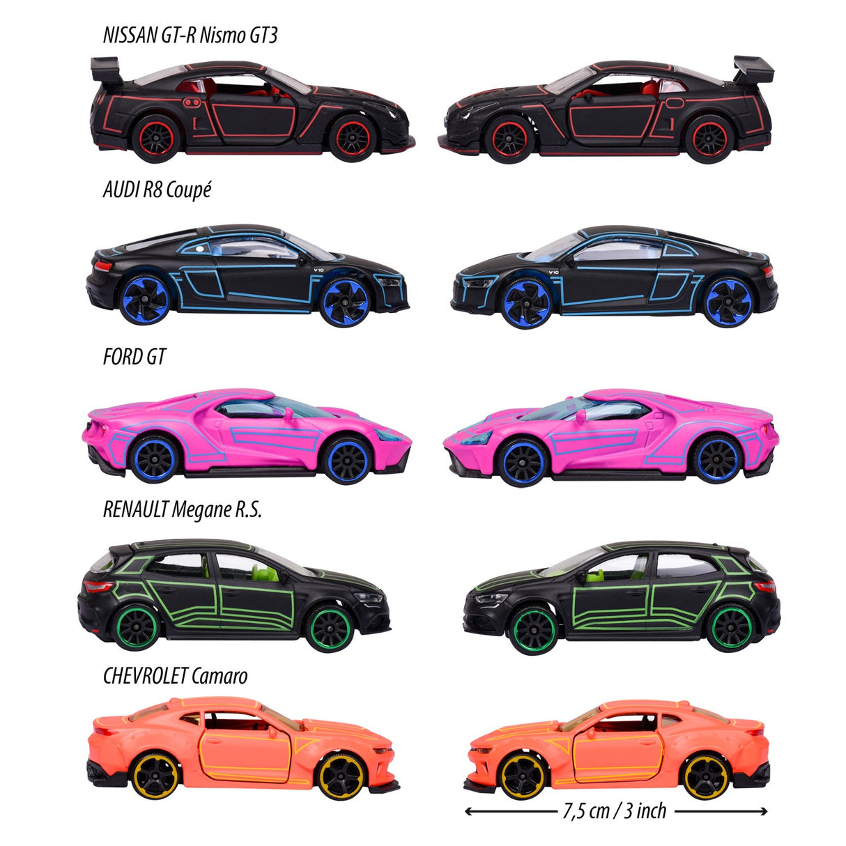 Majorte Light Racers Cars darilni paket, 5st.