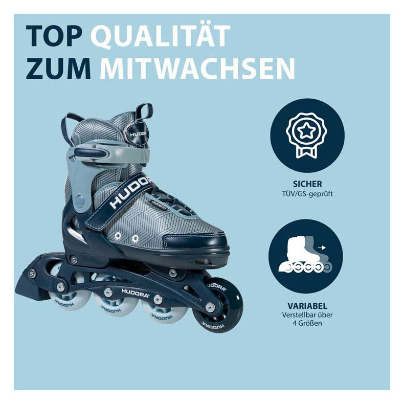 Hudora Skeller Leon 2.0 Ozean blo, Gréisst 33-36
