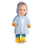 Dolls regnfrakke dobbeltsidet, 35-45 cm
