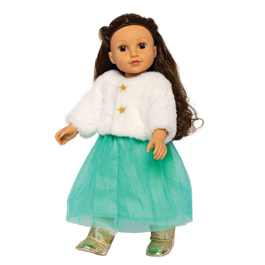 Doll jacket plush with skirt, 28-35 cm