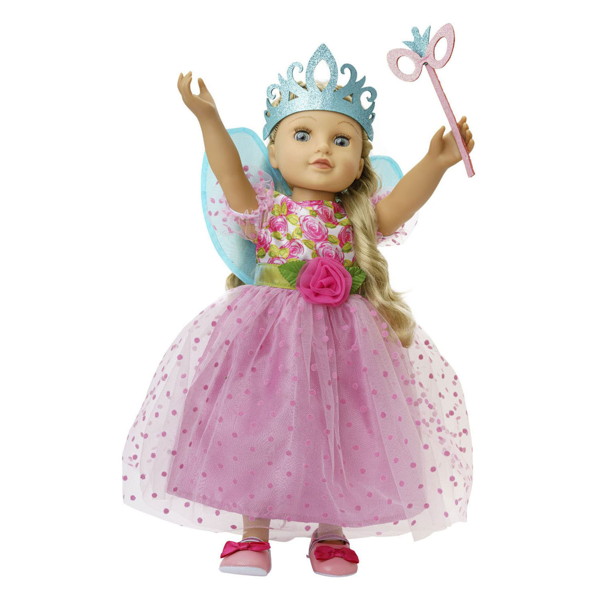 Hemle maachen Poppen Kleed Prinzessin rosa, 35-45 cm