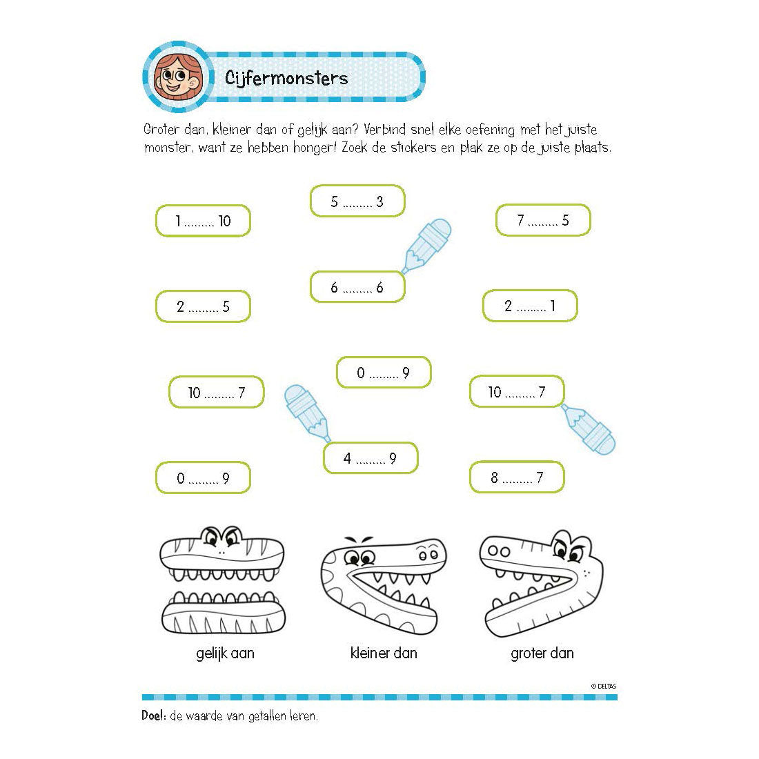 Deltas Exercise Book with stickers - Nice calculations (6-7 years)