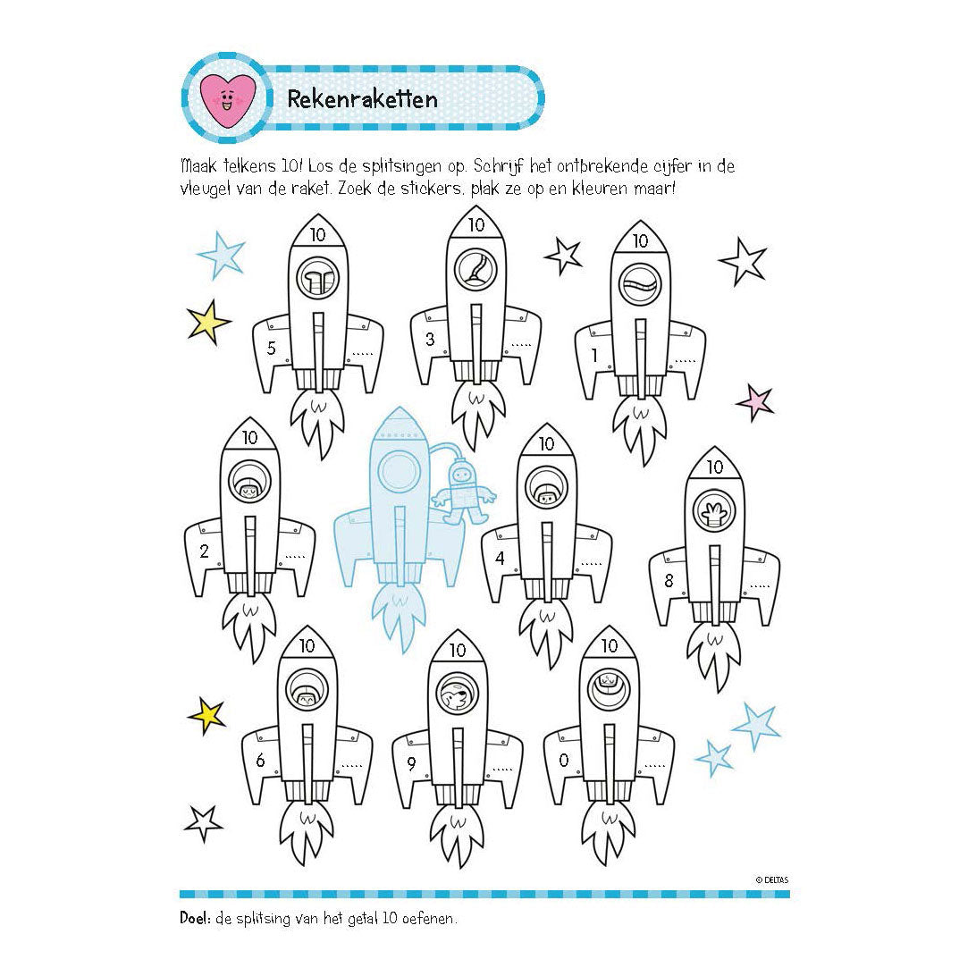 Deltas Exercise Book with stickers - Nice calculations (6-7 years)