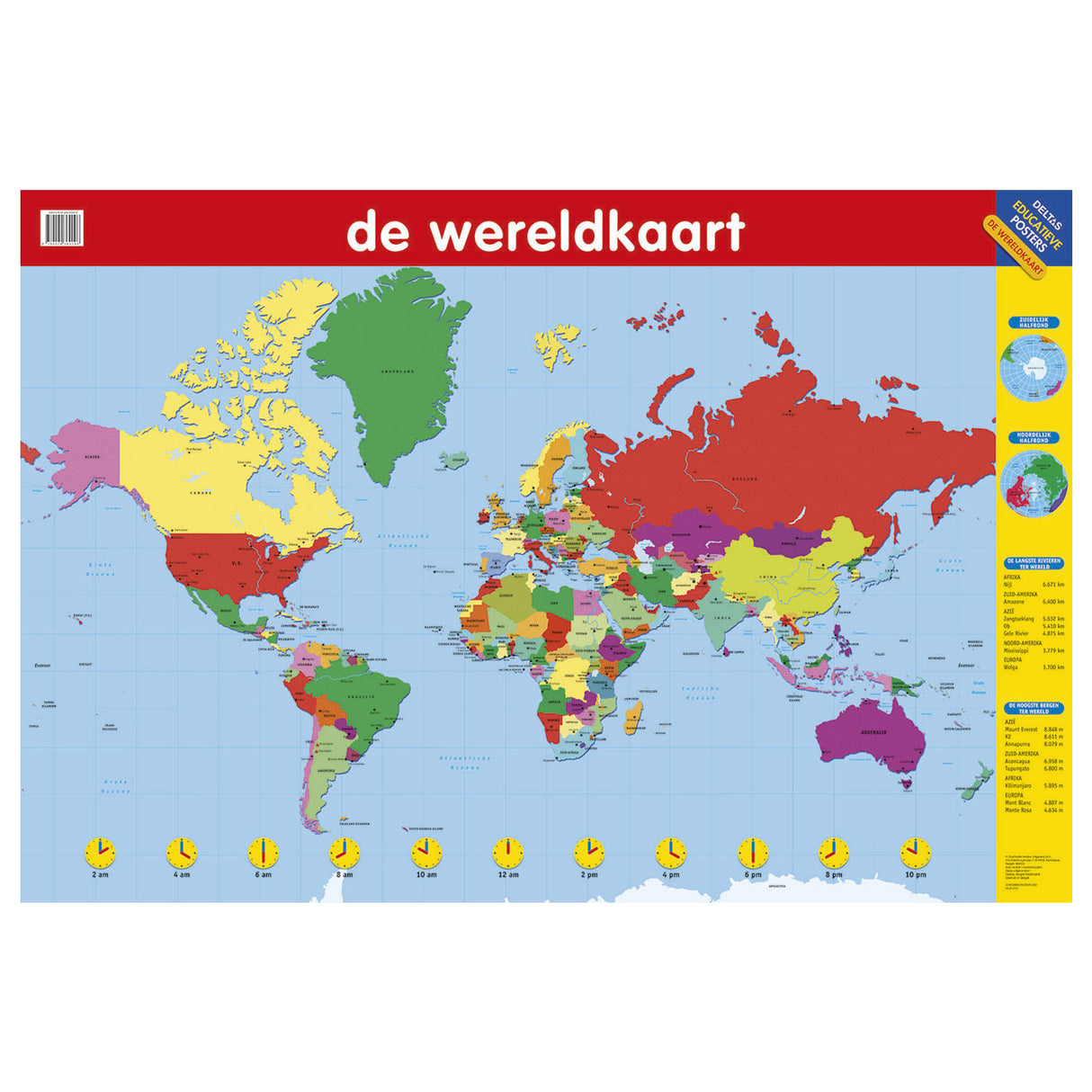 Cartel Educativo Deltas - El mapa mundial