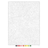 Deltas colors by number for adults - nature coloring book