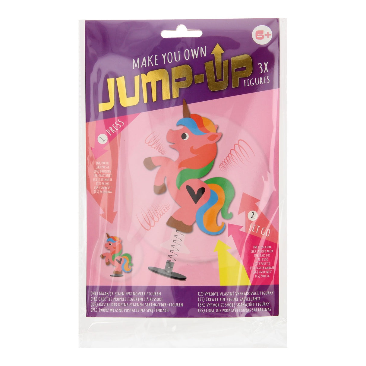 Make your own jumping spring figures