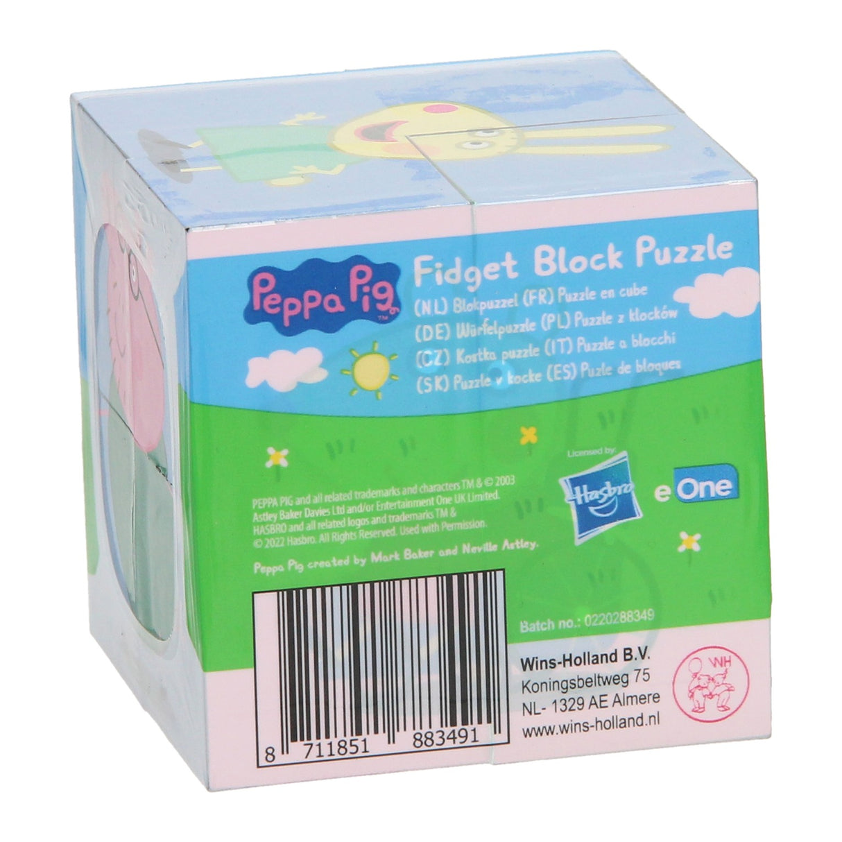 Puzzle de blocs de fiche de porc peppa