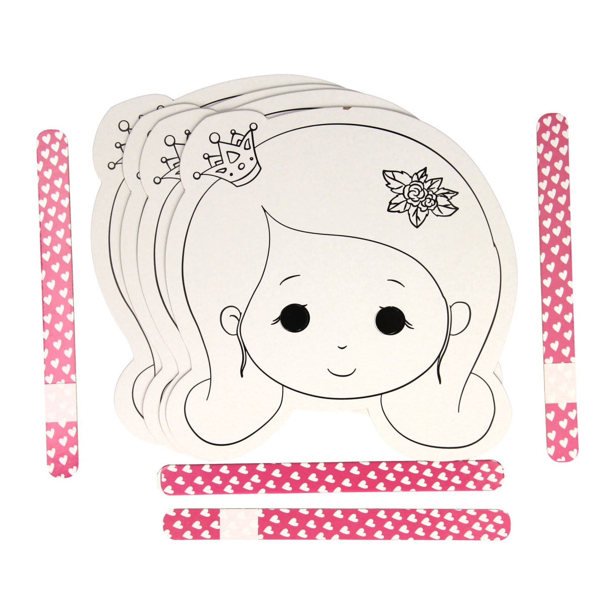 Barva in naredite svoje maske - princesa, 4st.