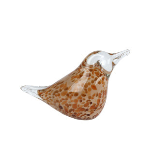 Sculptuur vogel glas 15x6x9,5 cm