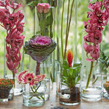 Vaas cilinder 15x9 cm glas