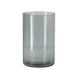 Imp vaas levi cylinder dark grey transp. h21 d14