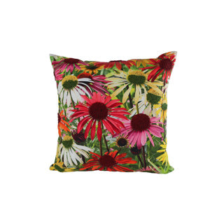 Kussen zonnehoed wit multicolor katoen 45x45x15cm