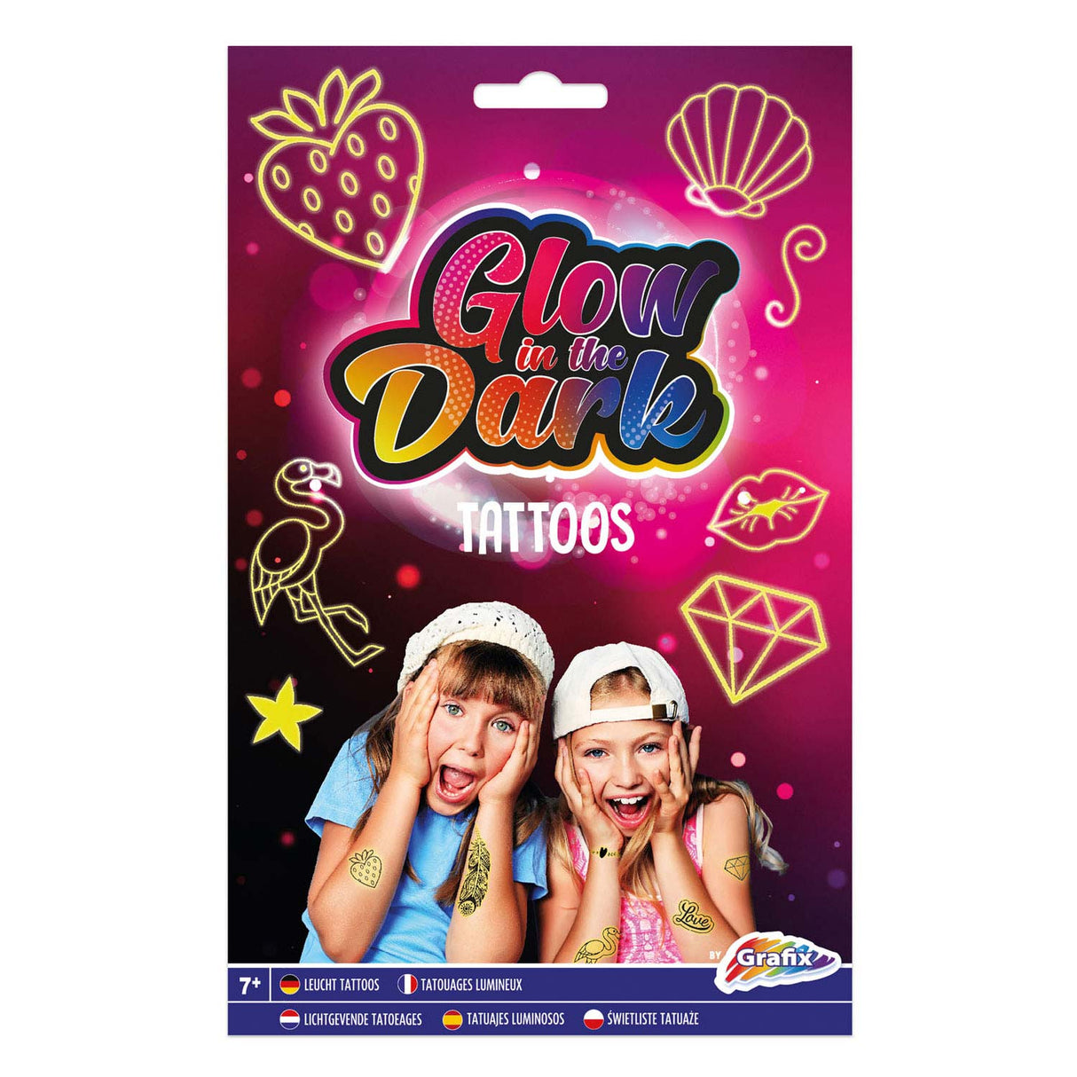 Creative Craft Group Glow in the Dark Tattoos - Pink