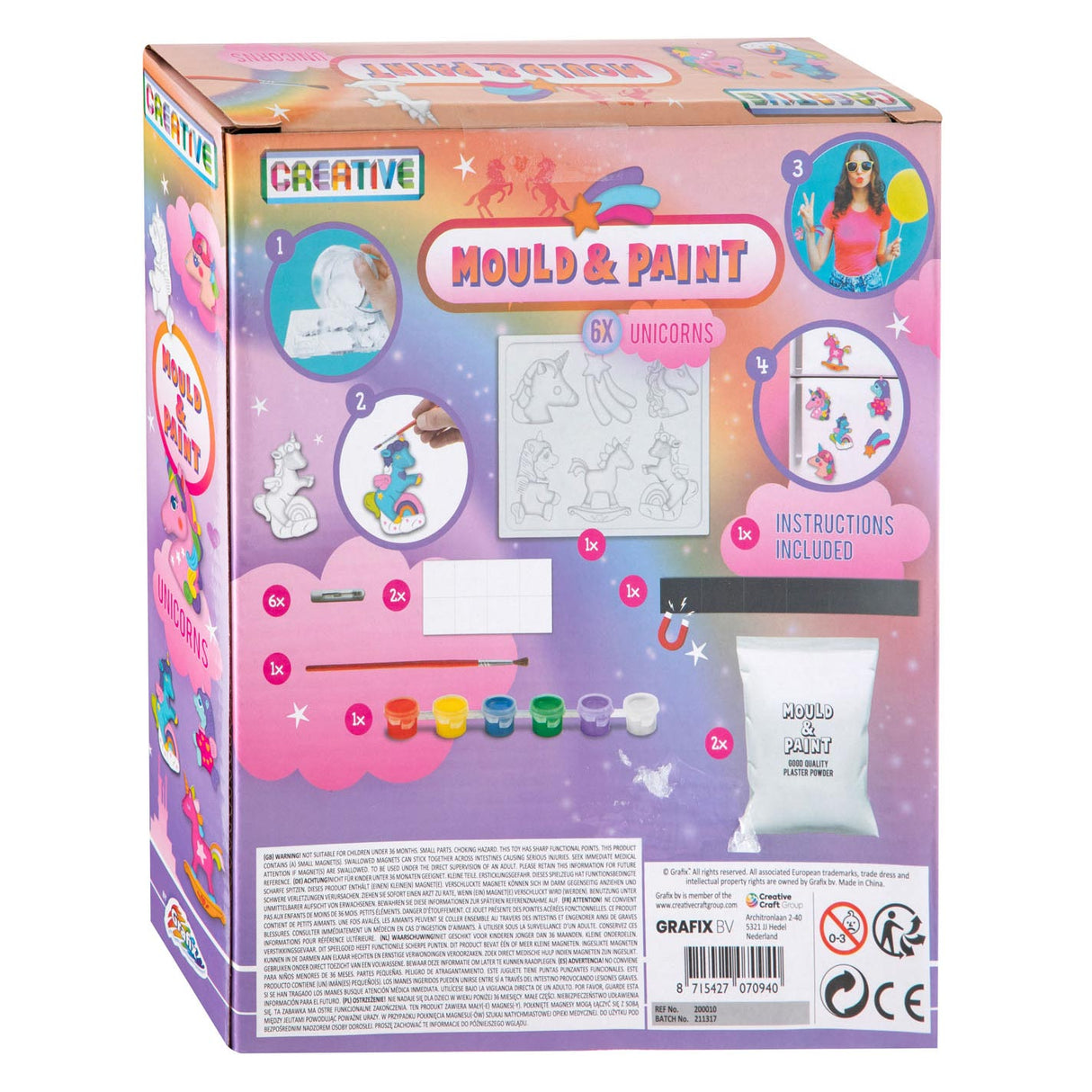 Plain and paint plaster - unicorn