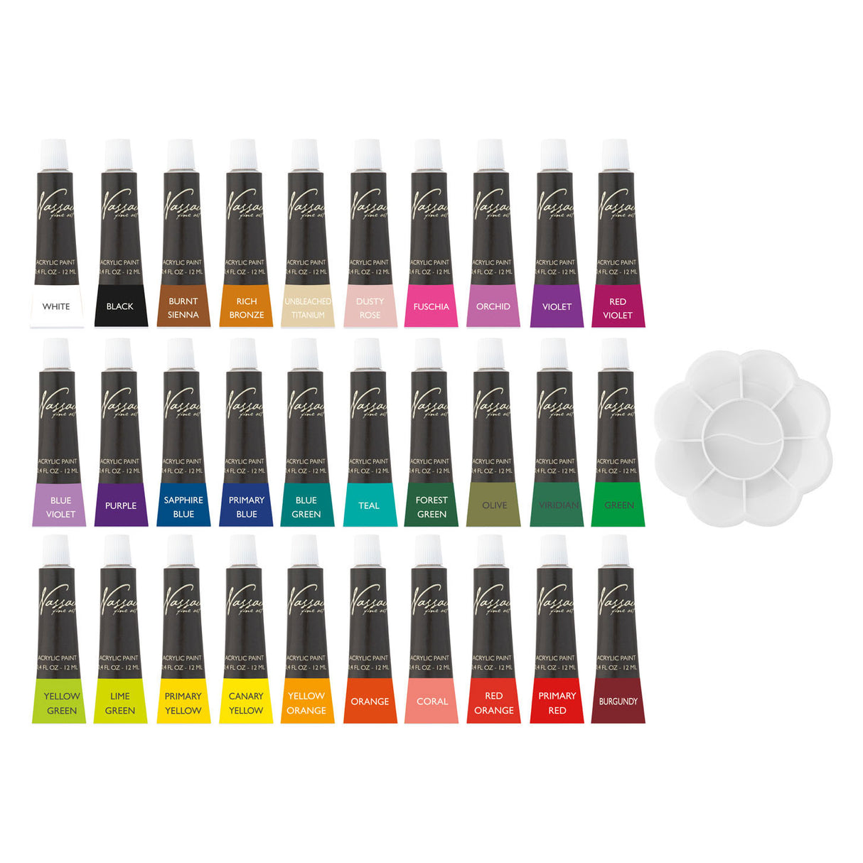 Ensemble de peinture acrylique Nassau, 30x12 ml