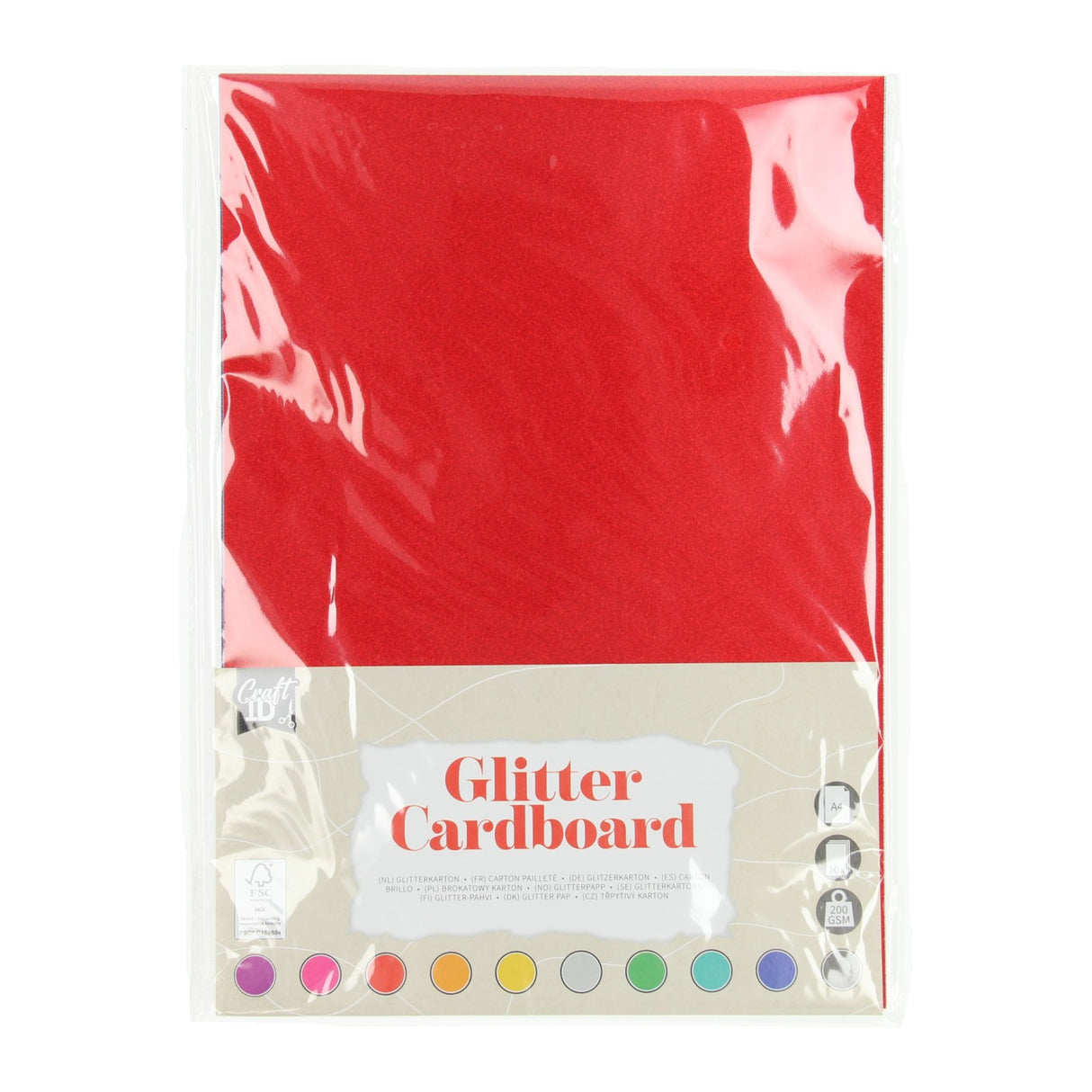 Creative Craft Group Craft Group Glitter Cardboard A4, 10 feuilles