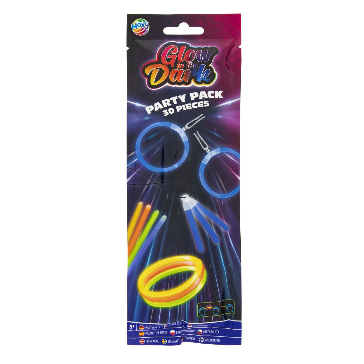 Creative Craft Group glød i Dark Sticks Party Pack, 30dlg.