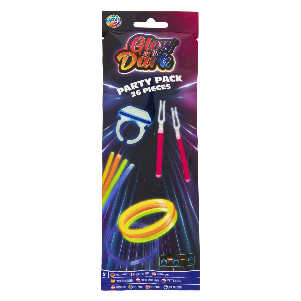 Creative Craft Group glød i Dark Sticks Party Pack, 30dlg.