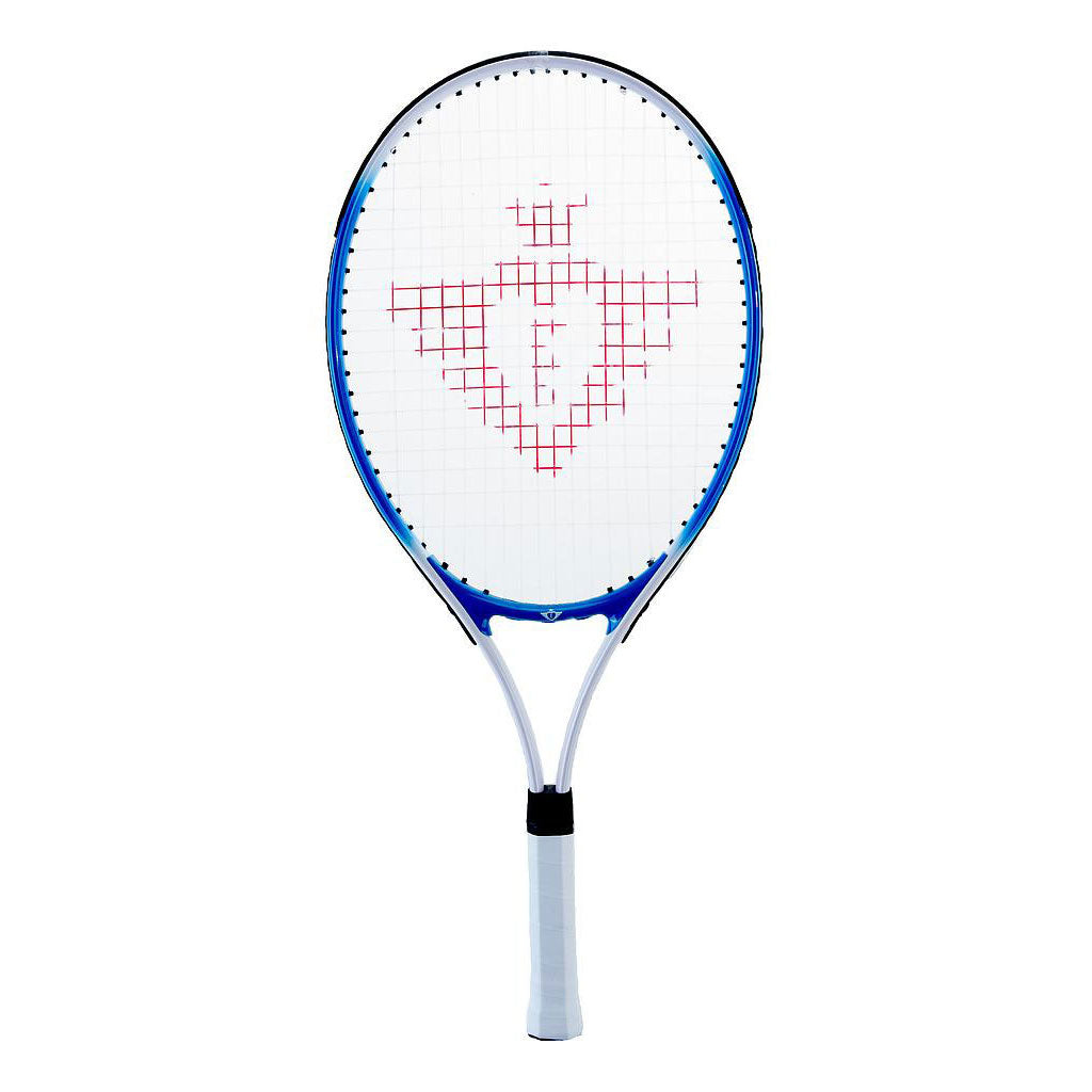 Racket de tennis avec couverture et 2 balles bleues