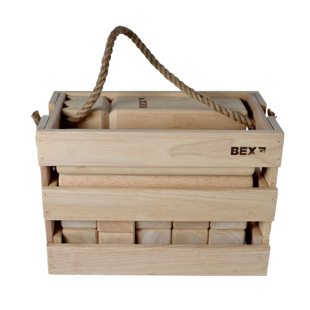 Kubb dans la boîte en bois