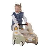 Houten loopwagen auto jack jacky