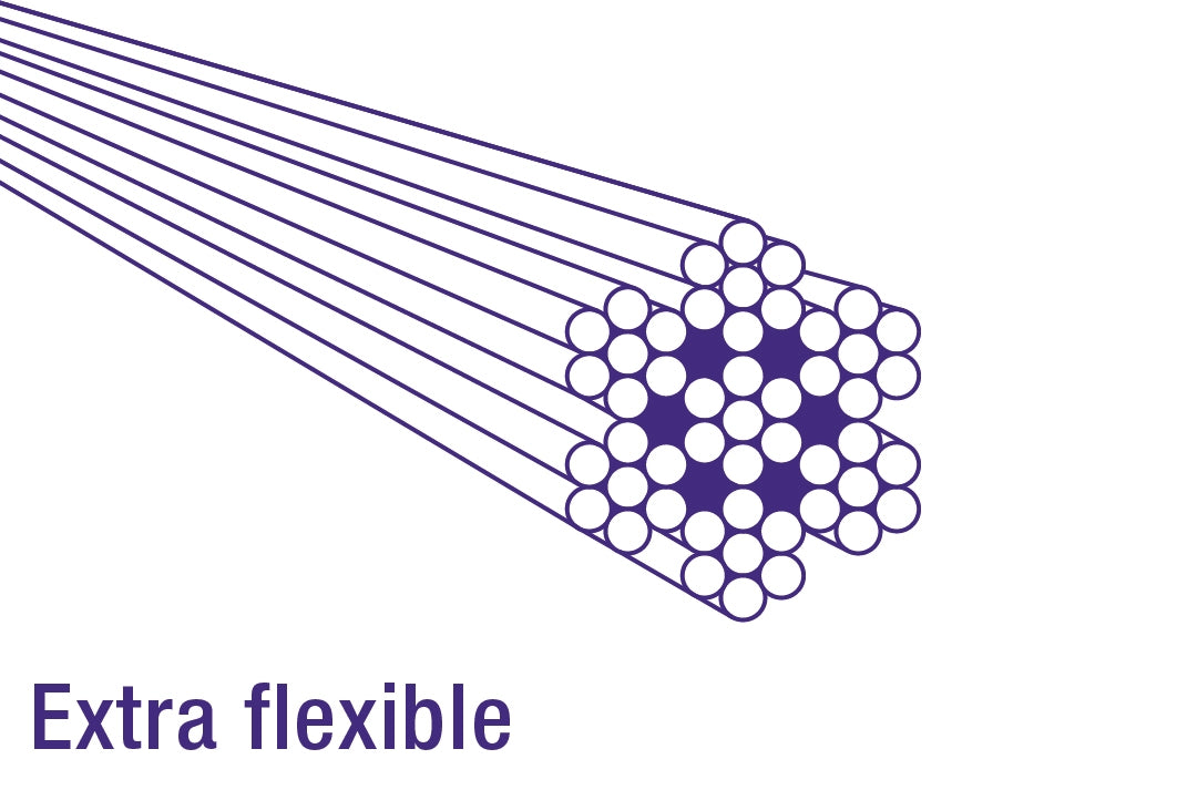 Elvedes Gas cable Universal 1700mm 2250mm extra flexible galvanized black (on map)