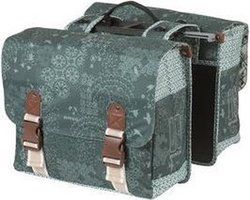 Basil Bohème dvojna kolesarska vrečka - zelena, voda -retoting, 35L, vključno z Mik Adapterplaat