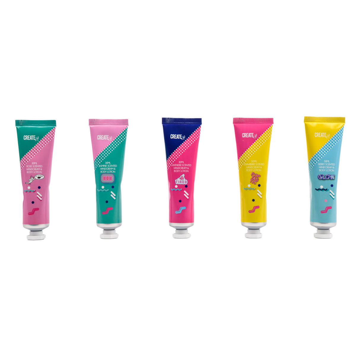 Kreéieren et! Hand Creme a Kierperlotion poptastesche Meedercher 5-Stéck