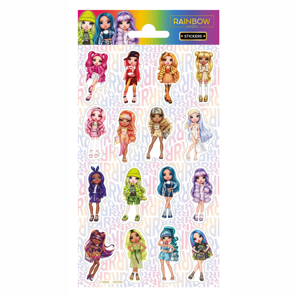 Totum stickervel twinkle rainbow high