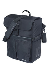 Basil Bolso de hombro para bicicletas Movimiento Mik Ganchs Negro con casco Bak | 15l
