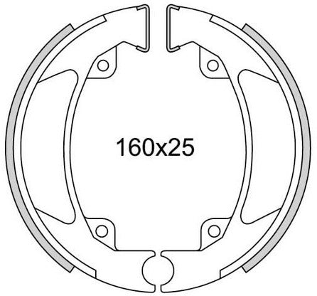 Newfren Brems Segment Set GF1136 Floret-80 (160 * 25mm)
