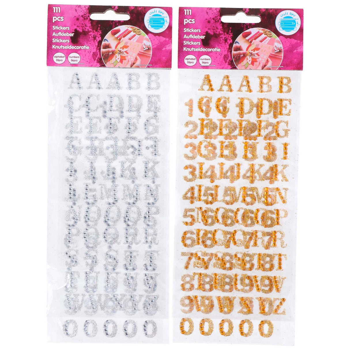 Stickers alphabet and numbers, 111dlg.