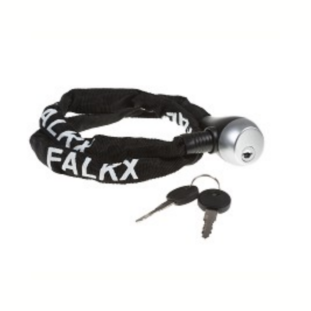 Falkx Steal Chain Lock da 3,5x800 mm, copertura in nylon nero