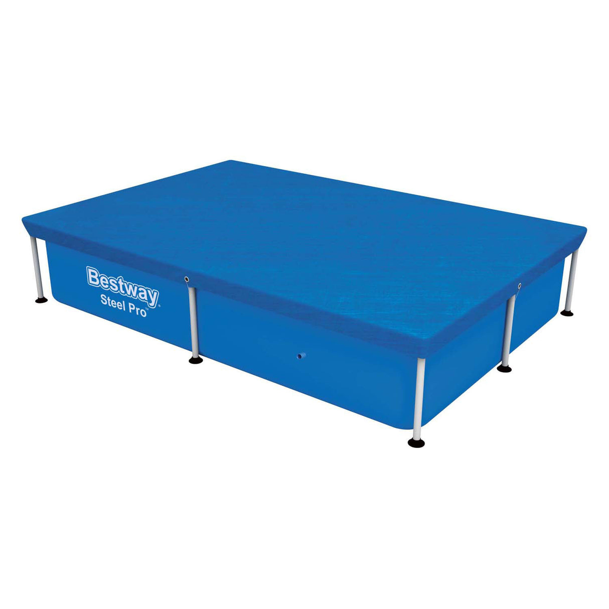 Rectángulo de tapa de acero de Bestway Rectángulo 221 azul