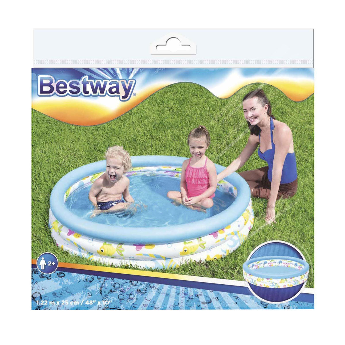 Bestway Children's Pool rundt Coral Reef Crew Play Pool 122
