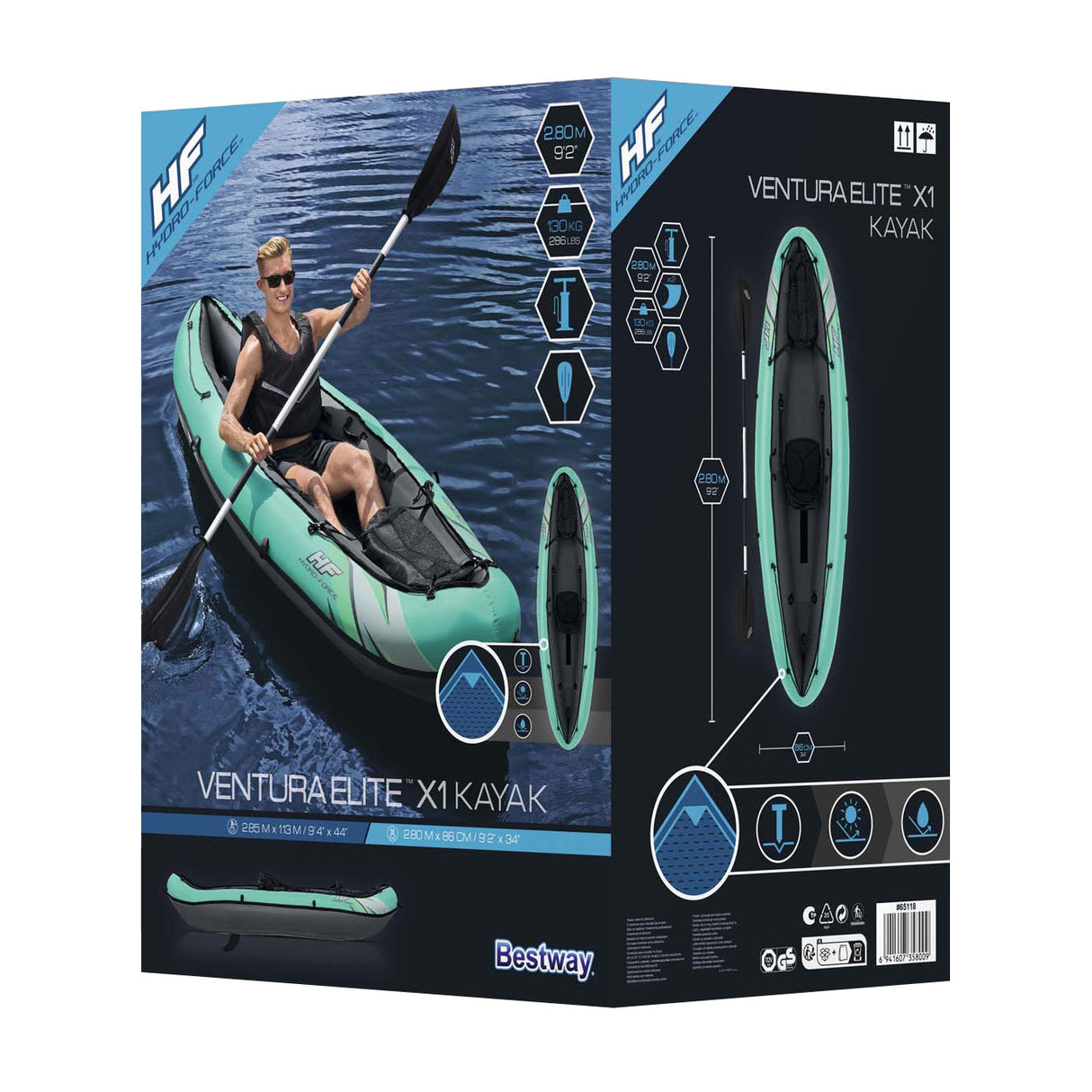 Bestway Hydro Force Kayak Ventura Elite X1 Establecer inflable