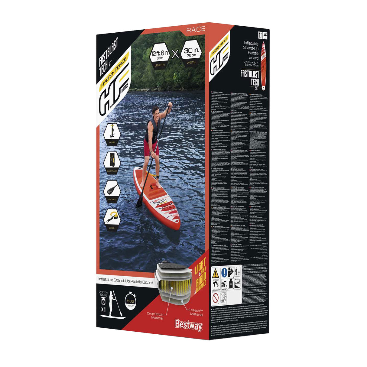 Bestway Sup Hydro-Force Fastblast Tech Set Oppusterbar 381x76x15 cm