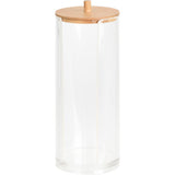Eleganza Cotton Pads Container 7x19 cm Bamboo transparent