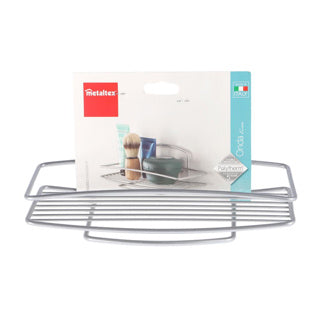 Metallex Ondo Buedzëmmer Rack 26x11x1 cm Sëlwer
