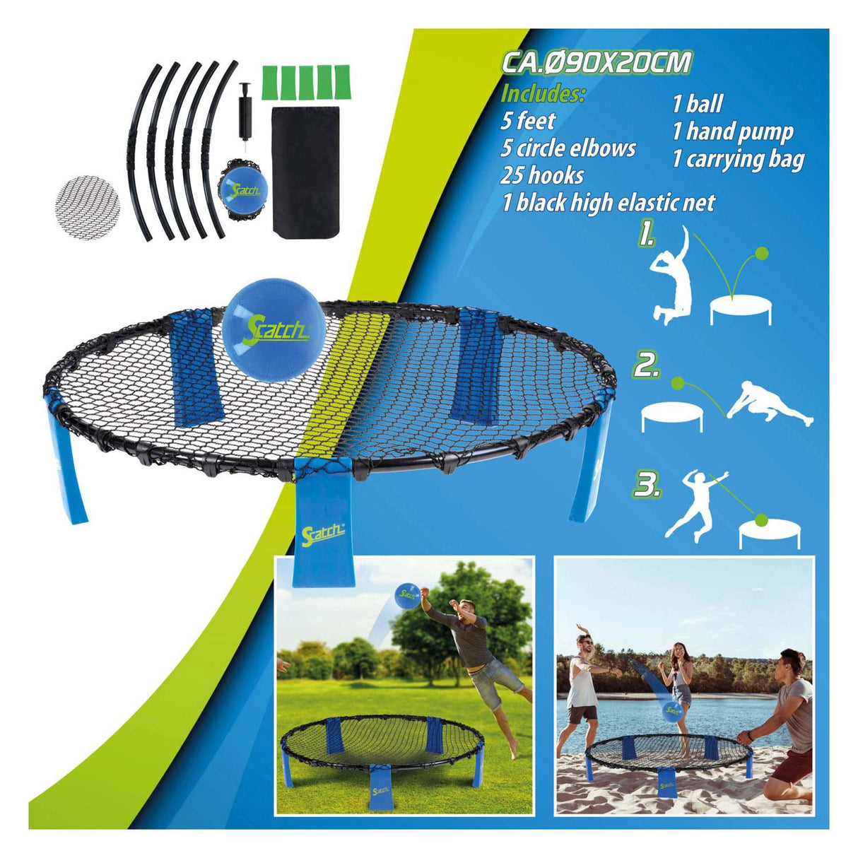 Scatch catching and throwing game spyderball