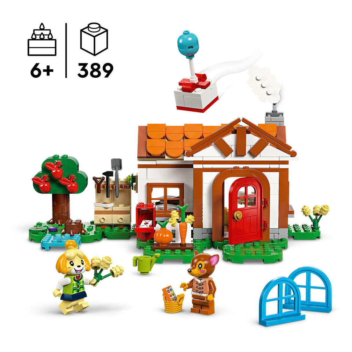 Lego Animal Crossing 77049 Isabelle auf Besuchern