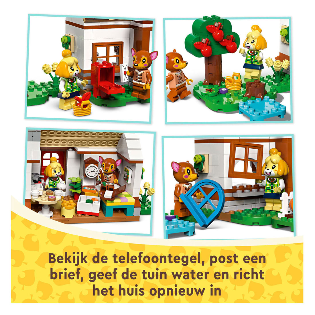 Lego Animal Crossing 77049 Isabelle auf Besuchern